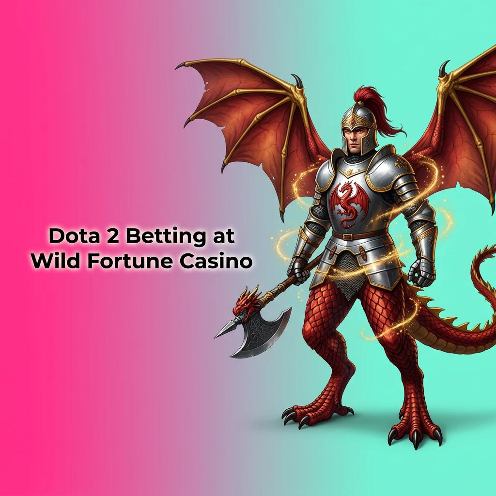 Dota 2 betting options at Wild Fortune Casino showing tournament markets and team strategy gameplay