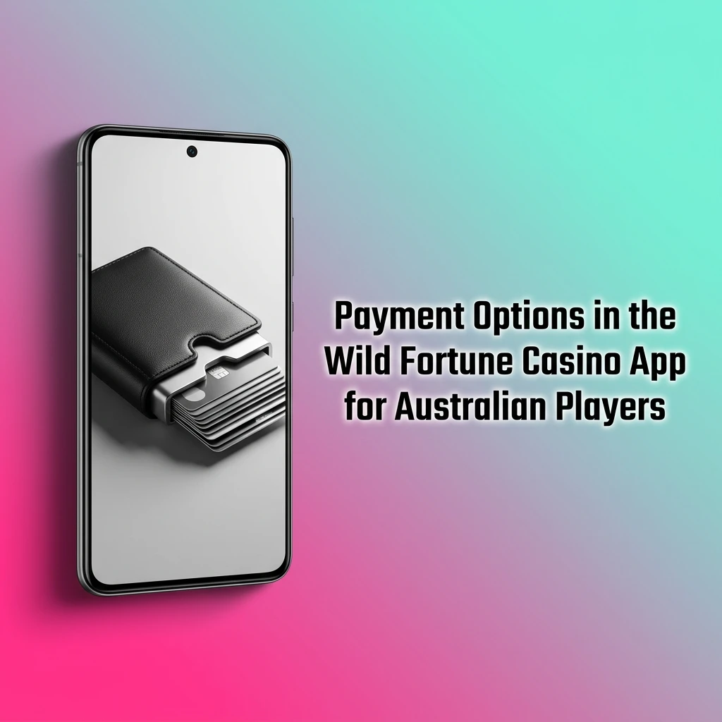 Payment options in Wild Fortune Casino app showing Visa, Mastercard, PayID, Neosurf, and Bank Transfer for Australian players
