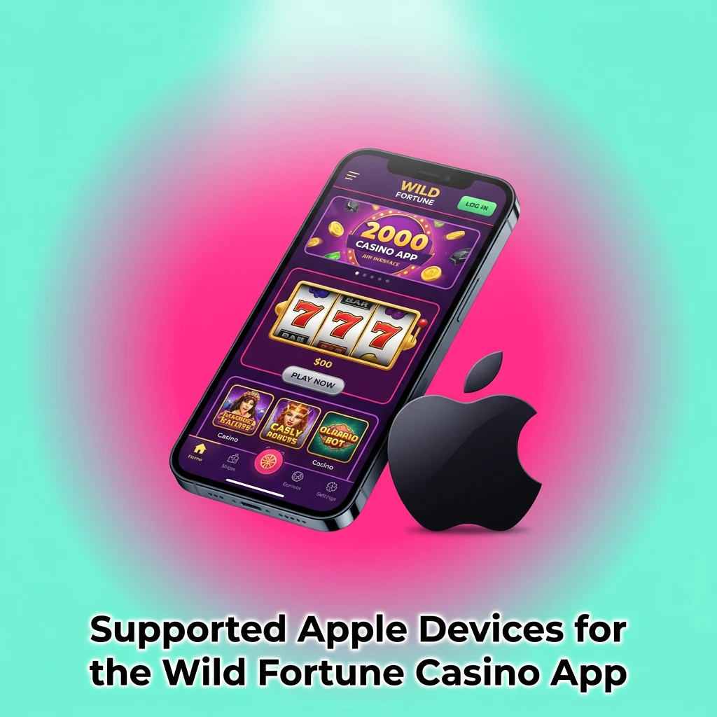 List of supported Apple iPhones, iPads, and iPod Touch models compatible with the Wild Fortune Casino app.