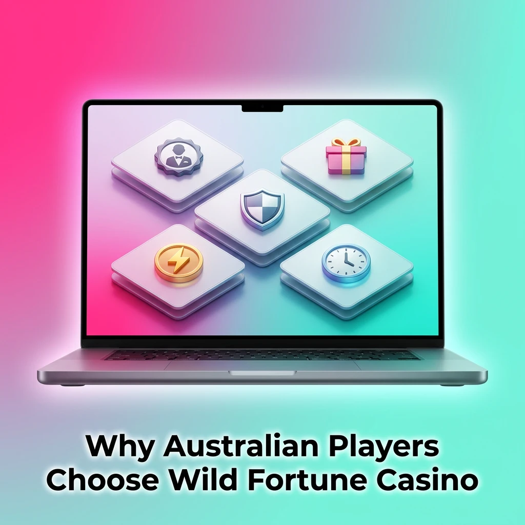 Australian players enjoying Wild Fortune Casino on mobile, featuring pokies, live dealer games, and payment options like PayID.