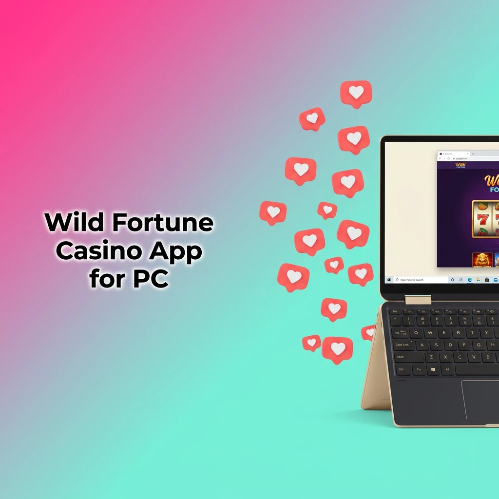 Wild Fortune Casino desktop browser interface optimized for PC, showing game lobby on a large screen